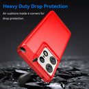 Motorola Moto Edge 50 Pro Carbon Fibre Brushed Case (Red)