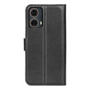 Motorola Moto G85 PU Leather Wallet Case [Black]