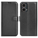 Motorola Moto G85 PU Leather Wallet Case [Black]
