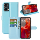 Motorola Moto G85 PU Leather Wallet Case [LightBlue]
