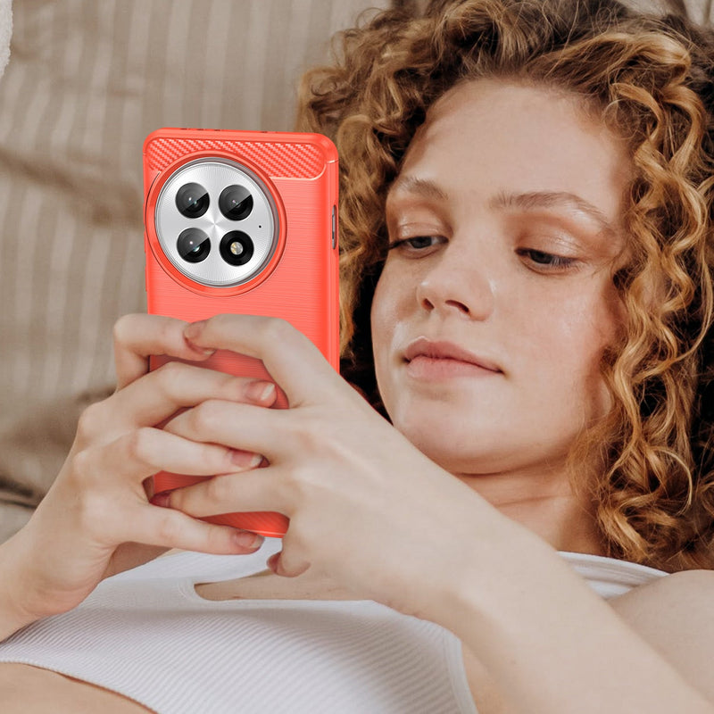 OnePlus 13 Carbon Fibre Brushed Case [Red]