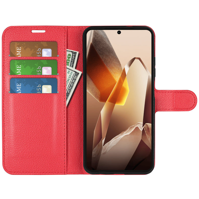 OnePlus 13 PU Wallet Case [Red]