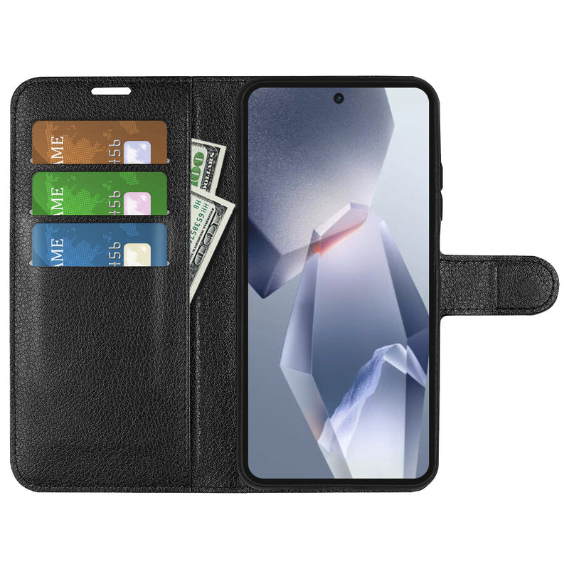OnePlus 13R 5G PU Wallet Case [Black]