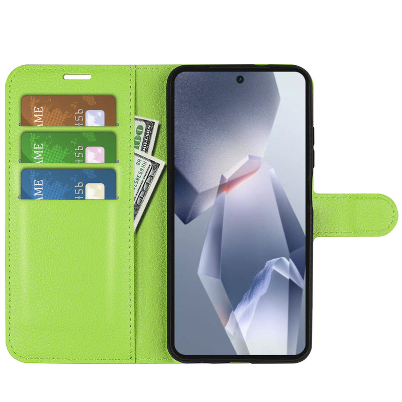 OnePlus 13R 5G PU Wallet Case [Green]
