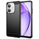 OPPO A40 4G Carbon Fibre TPU Case Slim Shockproof Cover Black