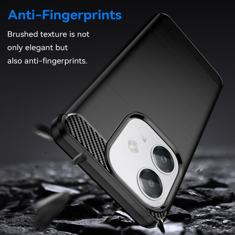 OPPO A40 4G Carbon Fibre Brushed Case [Black]