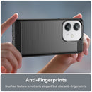 OPPO A40 4G Carbon Fibre TPU Case Slim Shockproof Cover Black