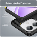 OPPO A40 4G Carbon Fibre TPU Case Slim Shockproof Cover Black
