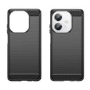 OPPO A40 4G Carbon Fibre TPU Case Slim Shockproof Cover Black