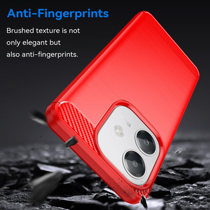 OPPO A40 4G Carbon Fibre Brushed Case [Red]