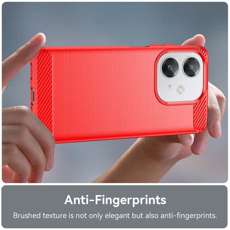 OPPO A40 4G Carbon Fibre Brushed Case [Red]