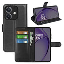 OPPO A40 4G PU Leather Wallet Case [Black]