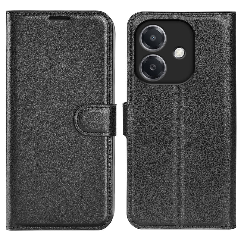 OPPO A40 4G PU Leather Wallet Case [Black]