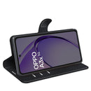 OPPO A40 4G PU Leather Wallet Case [Black]