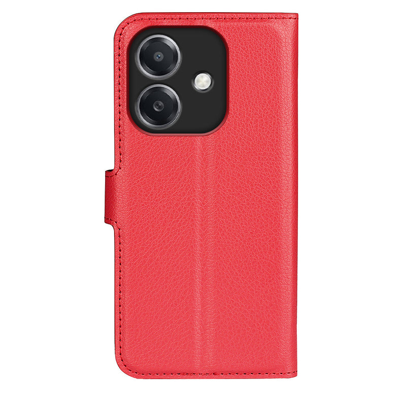 OPPO A40 4G PU Leather Wallet Case [Red]