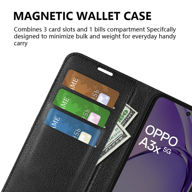 OPPO A40 4G PU Leather Wallet Case [Green]