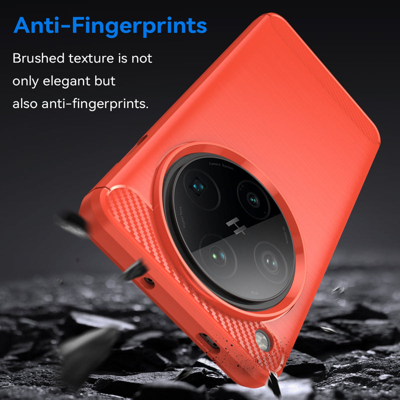 OPPO Find X8 Pro Carbon Fibre Brushed Case (Red)