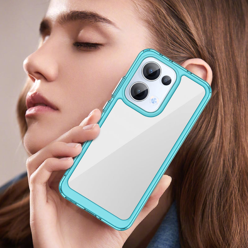 OPPO Reno 13 5G Soft TPU Bumper Case [Clear Blue]