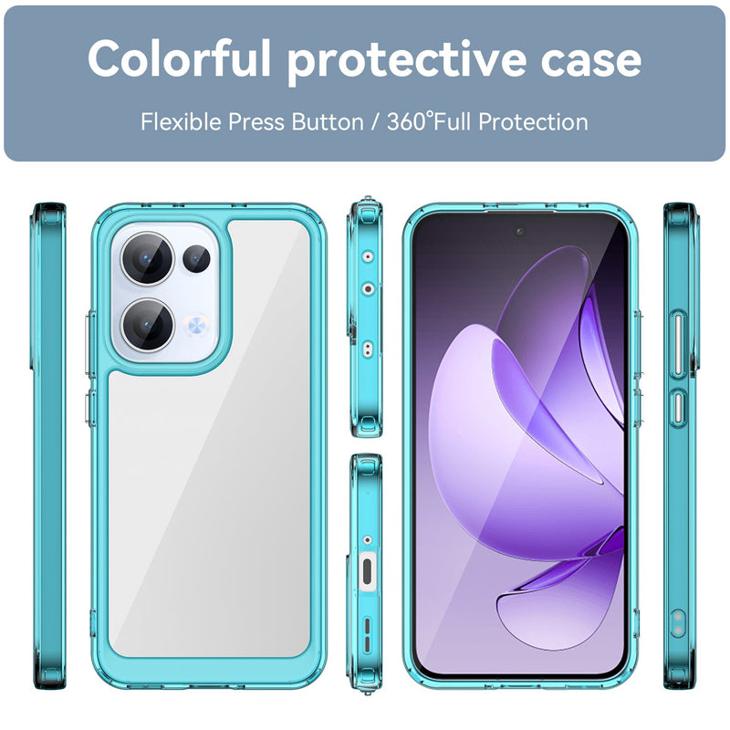 OPPO Reno 13 5G Soft TPU Bumper Case [Clear Blue]