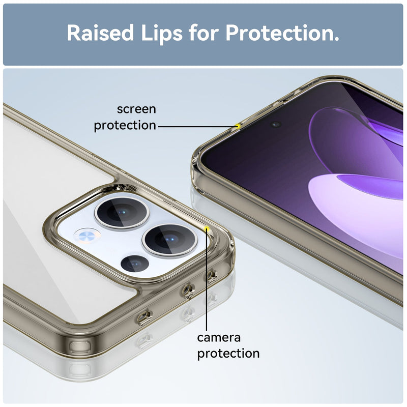 OPPO Reno 13 5G Soft TPU Bumper Case [Clear Grey]