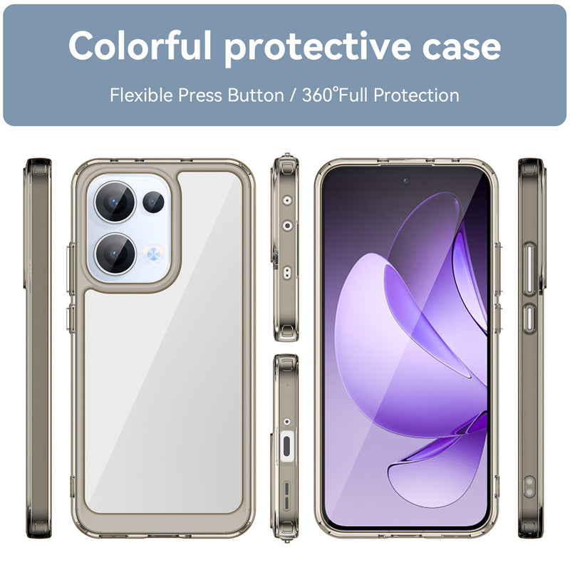 OPPO Reno 13 5G Soft TPU Bumper Case [Clear Grey]