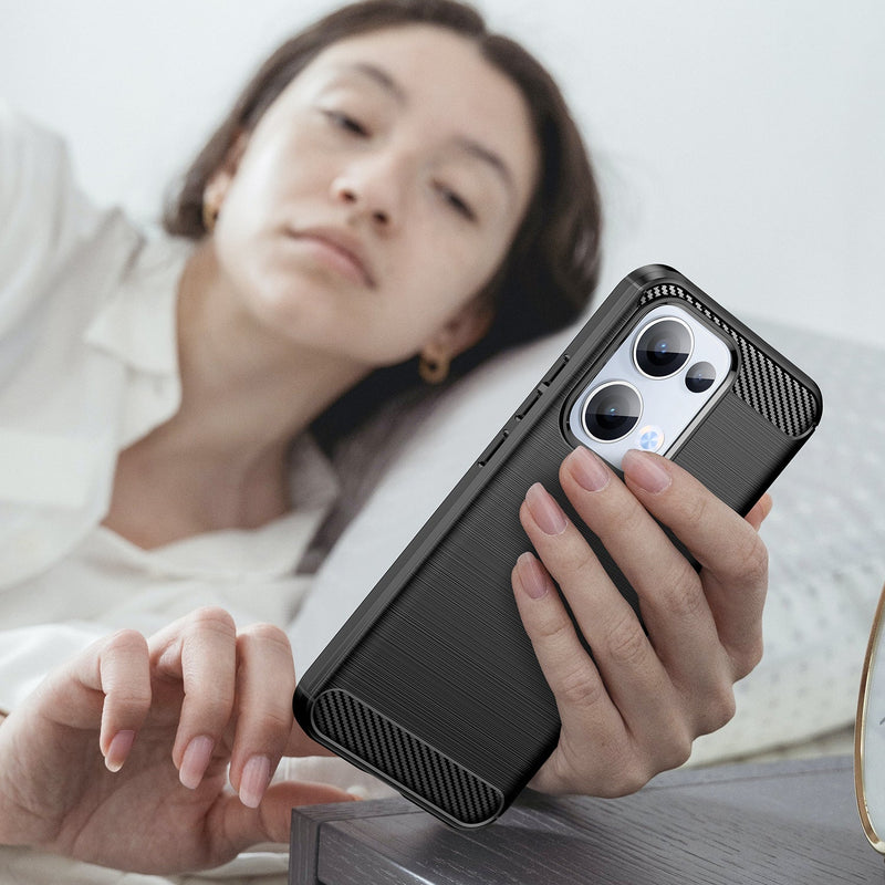 OPPO Reno 13 5G Carbon Fibre Brushed Case [Black]