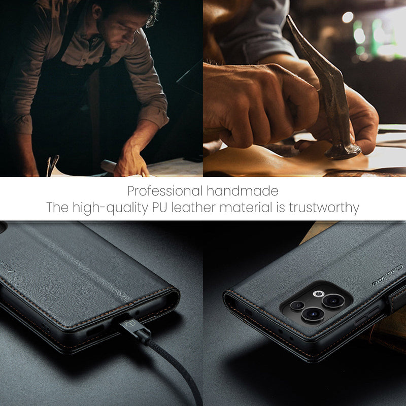 OPPO Reno 13 5G CaseMe Retro Wallet Case [Black]