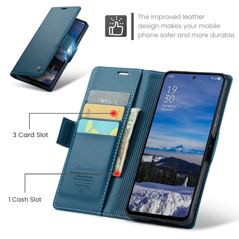 OPPO Reno 13 5G CaseMe Retro Wallet Case [Navy]