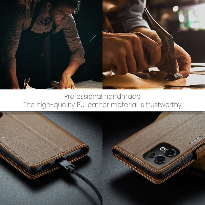 OPPO Reno 13 5G CaseMe Retro Wallet Case [Brown]