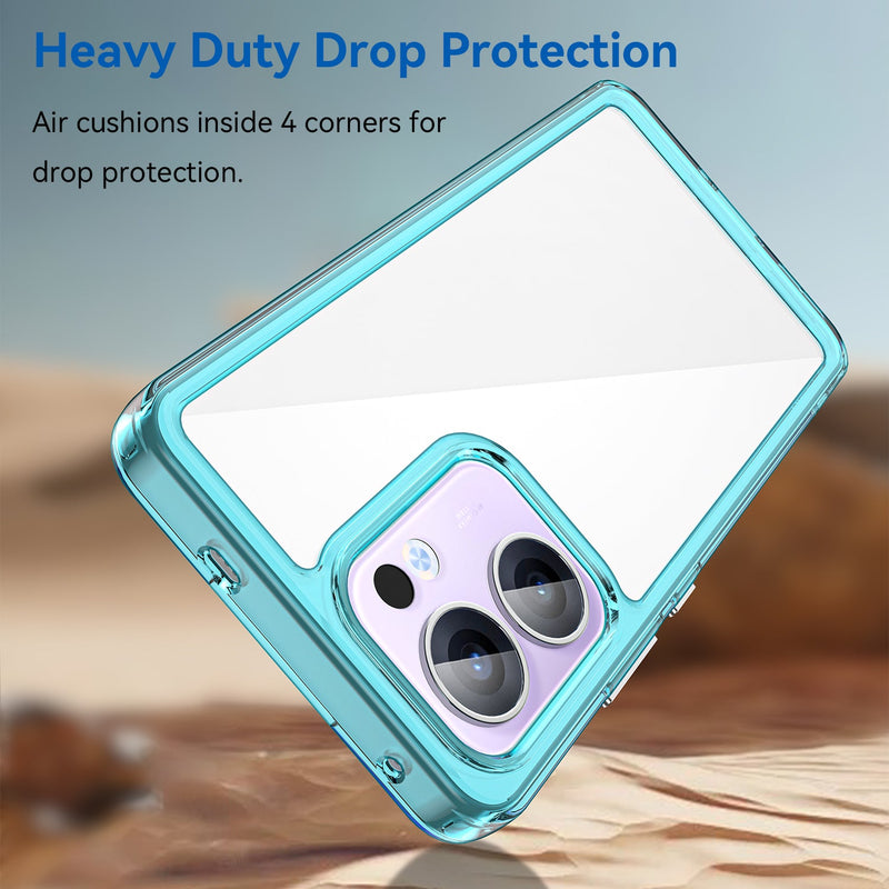 OPPO Reno 13 F 5G Soft TPU Bumper Case [Clear Blue]