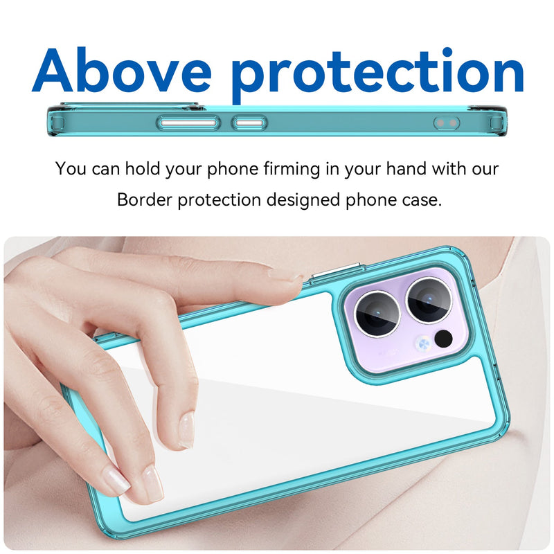 OPPO Reno 13 F 5G Soft TPU Bumper Case [Clear Blue]