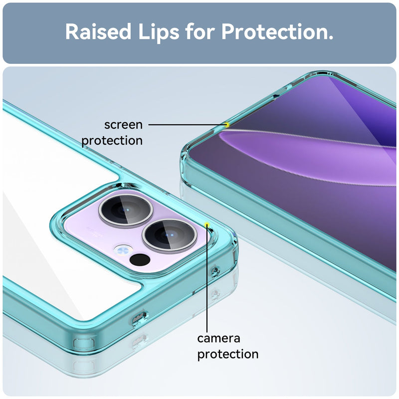 OPPO Reno 13 F 5G Soft TPU Bumper Case [Clear Blue]