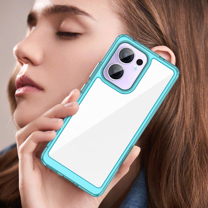 OPPO Reno 13 F 5G Soft TPU Bumper Case [Clear Blue]