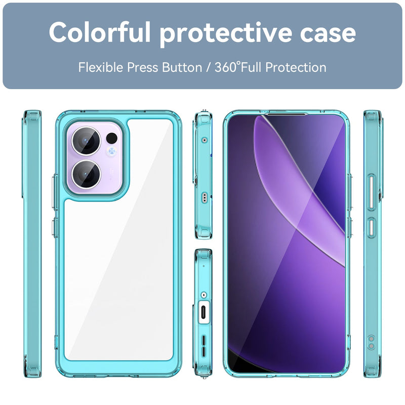 OPPO Reno 13 F 5G Soft TPU Bumper Case [Clear Blue]
