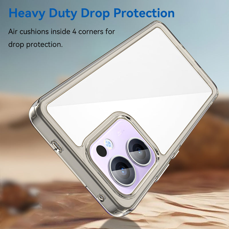 OPPO Reno 13 F 5G Soft TPU Bumper Case [Clear Grey]