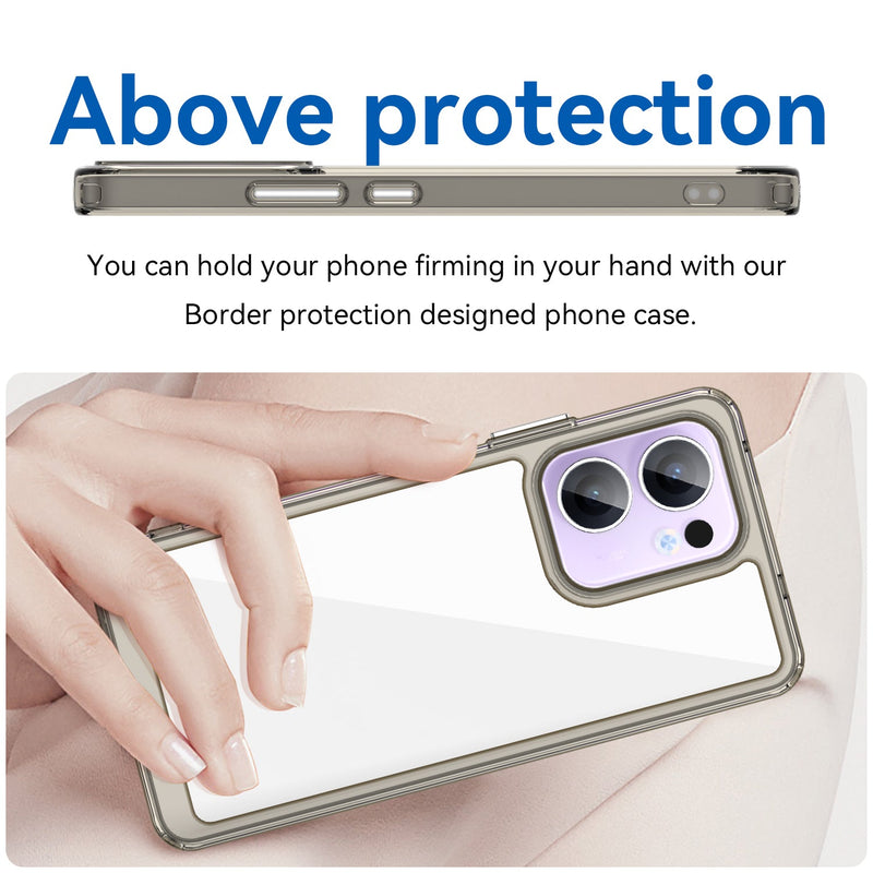 OPPO Reno 13 F 5G Soft TPU Bumper Case [Clear Grey]