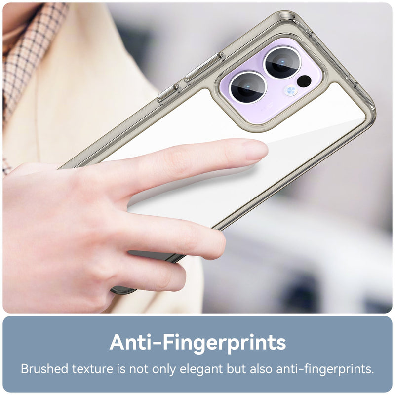 OPPO Reno 13 F 5G Soft TPU Bumper Case [Clear Grey]