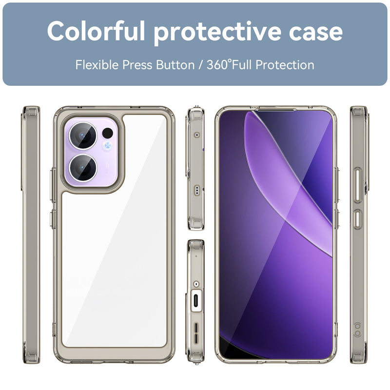 OPPO Reno 13 F 5G Soft TPU Bumper Case [Clear Grey]