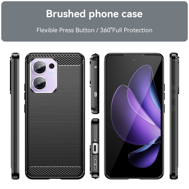 OPPO Reno 13 F 5G Carbon Fibre Brushed Case [Black]