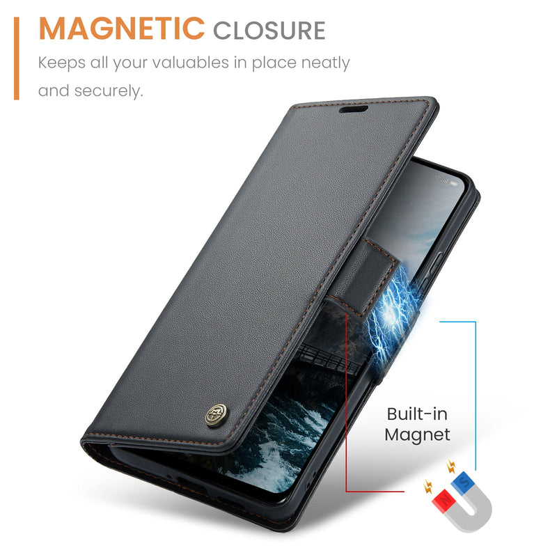 OPPO Reno 13 F 5G CaseMe Retro Wallet Case [Black]