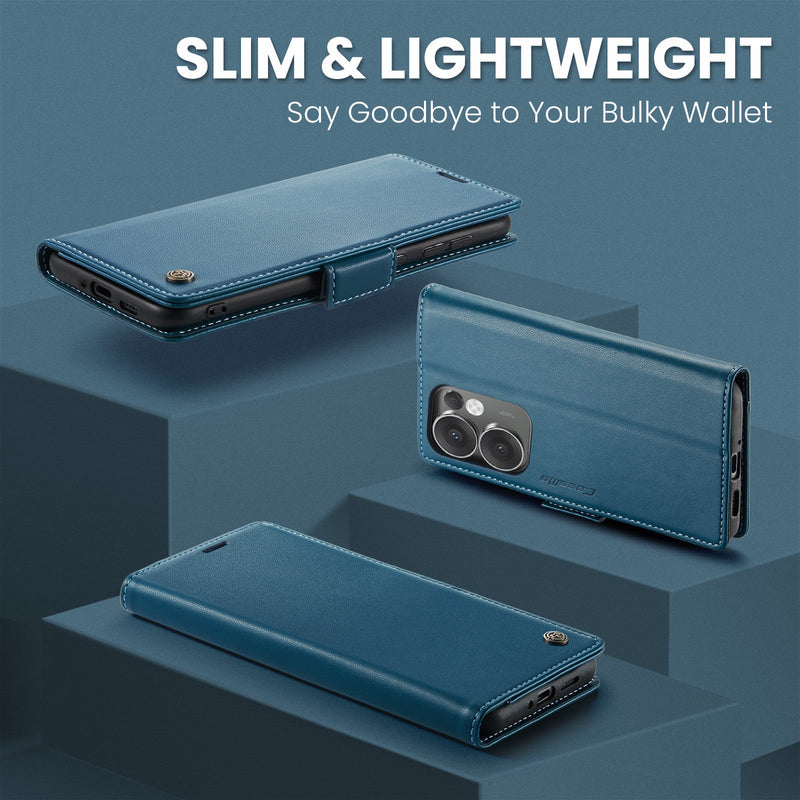 OPPO Reno 13 F 5G CaseMe Retro Wallet Case [Navy]