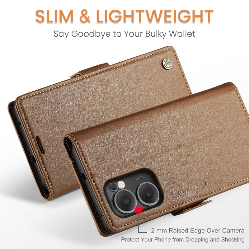 OPPO Reno 13 F 5G CaseMe Retro Wallet Case [Brown]