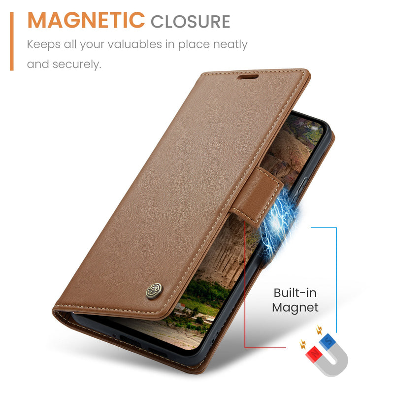 OPPO Reno 13 F 5G CaseMe Retro Wallet Case [Brown]