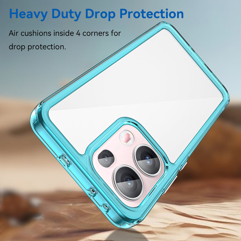 OPPO Reno 13 Pro 5G Soft TPU Bumper Case [Clear Blue]