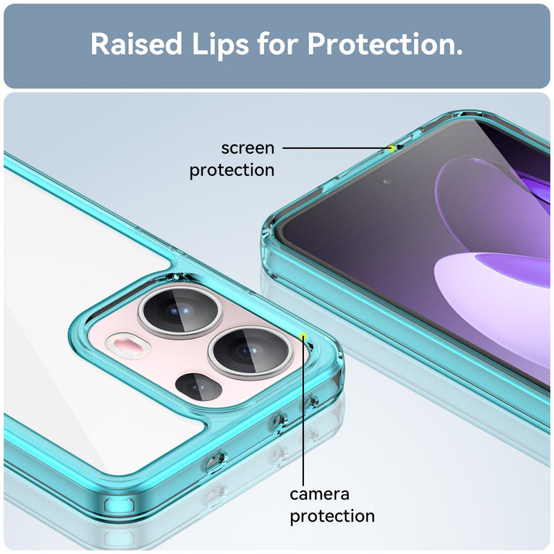 OPPO Reno 13 Pro 5G Soft TPU Bumper Case [Clear Blue]