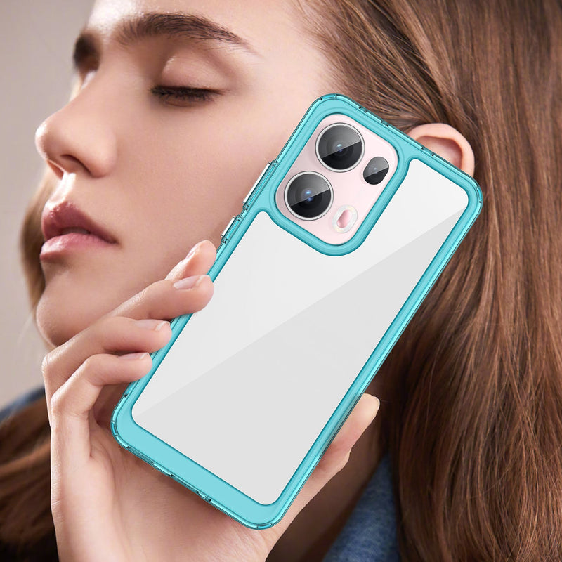 OPPO Reno 13 Pro 5G Soft TPU Bumper Case [Clear Blue]