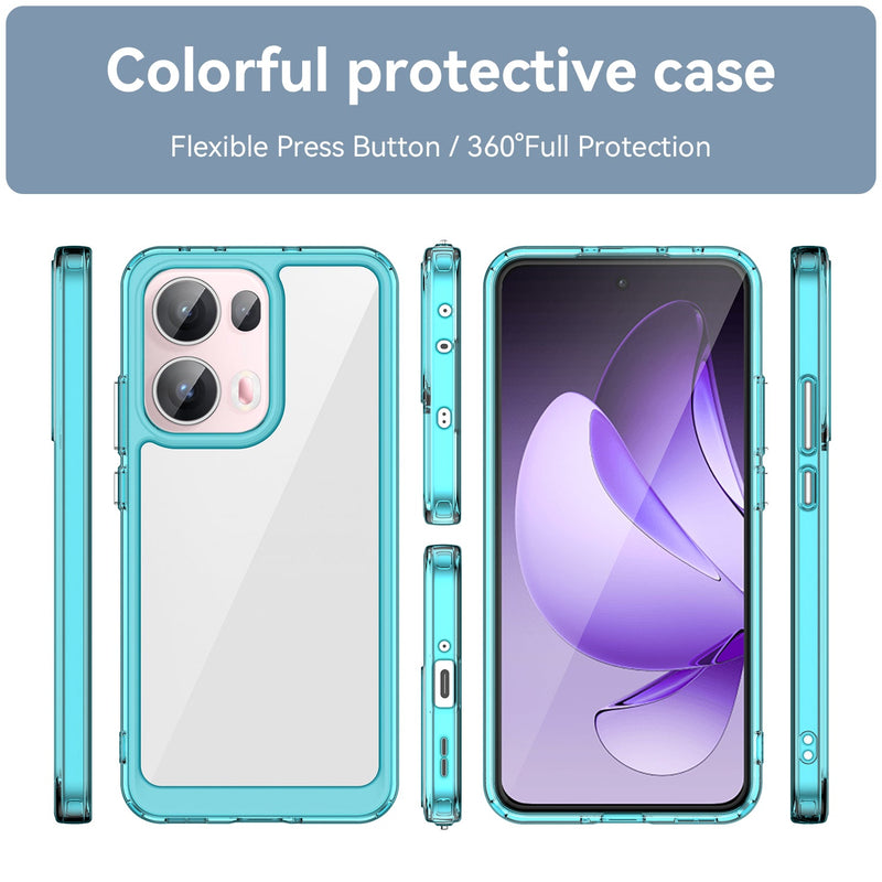 OPPO Reno 13 Pro 5G Soft TPU Bumper Case [Clear Blue]