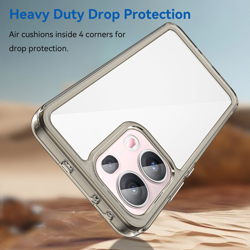 OPPO Reno 13 Pro 5G Soft TPU Bumper Case [Clear Grey]