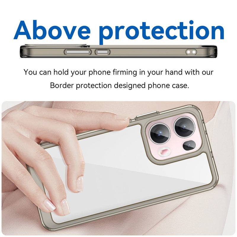 OPPO Reno 13 Pro 5G Soft TPU Bumper Case [Clear Grey]