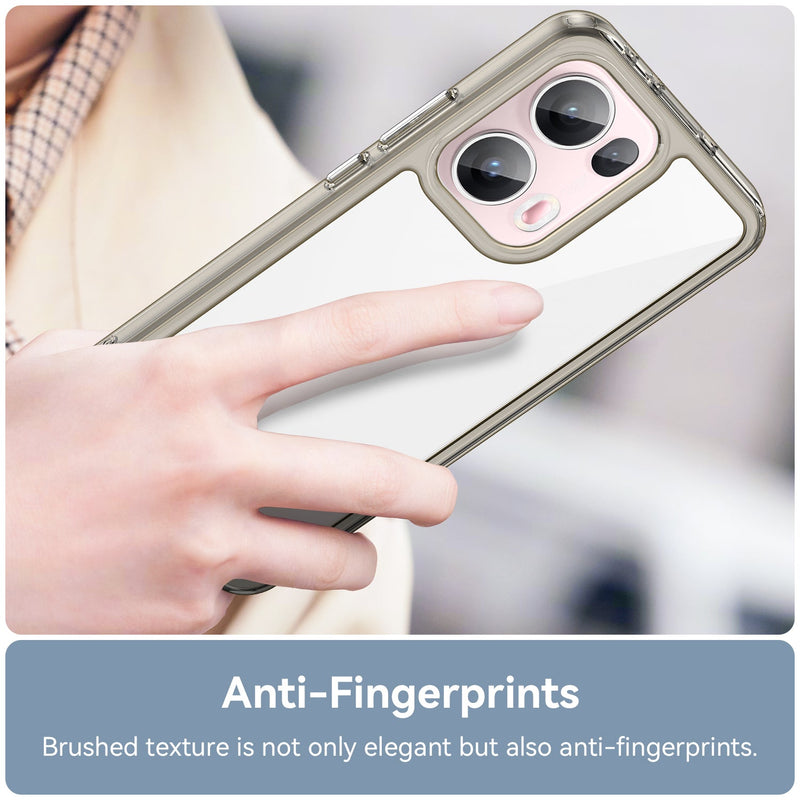 OPPO Reno 13 Pro 5G Soft TPU Bumper Case [Clear Grey]